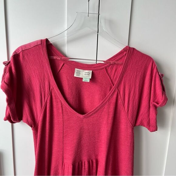Anthropologie Saturday Sunday Kathie Flounced Relaxed fit Dress Pink small - Picture 5 of 15